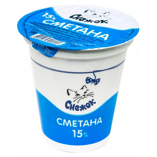 Сметана Снежок 15%