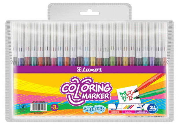

Фломастеры Luxor Coloring marker 24 шт.
