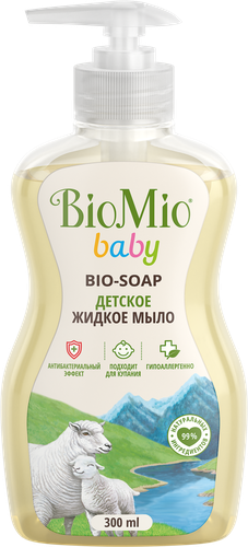 

Мыло жидкое детское BioMio Baby натуральное с шалфейной водой 300 мл дизайн упаковки в ассортименте