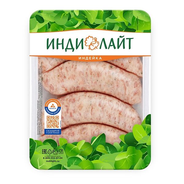 Купаты ИндиЛайт по-домашнему из индейки 500 г