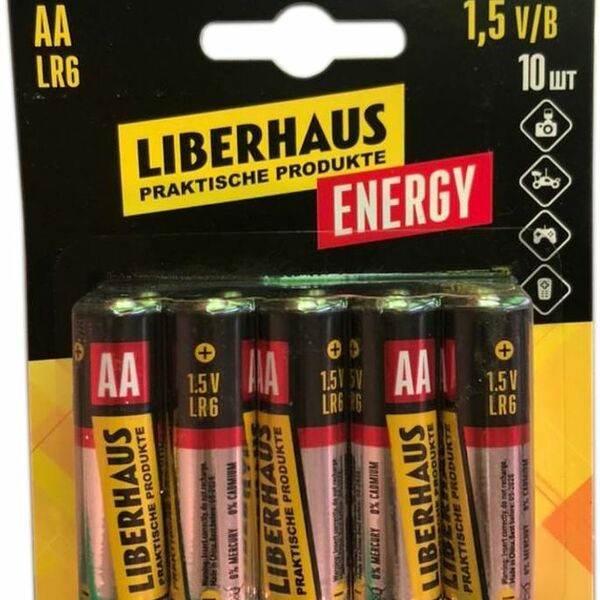 Батарейки Liberhouse алкалиновые АА 10шт.