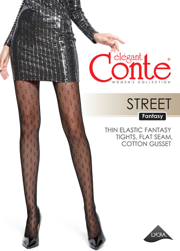 

Колготки женские CONTE Elegant fantasy street 20 den nero 4, Арт. 21С-97СП