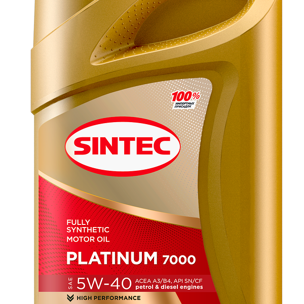Масло моторное синтетика Sintec Platinum SAE 5W-40 API SN/CF