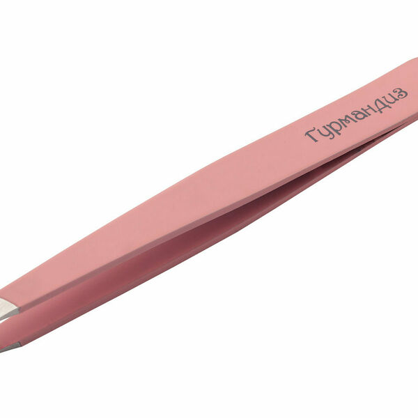 ГУРМАНДИЗ Пинцет для бровей ультратонкий розовый
