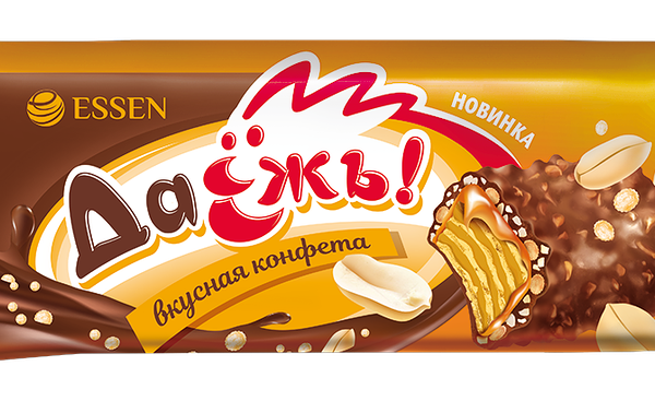 Конфеты ESSEN ДаЁжъ с карамелью арахисом и криспи вес 