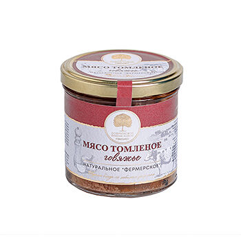 Мясо говяжье томленое Добринское Фх Фермерское натуральное 
