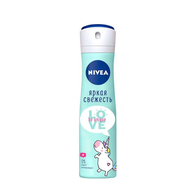 

Дезодорант-антиперспирант спрей Nivea Love Be Unique Яркая Свежесть 150 мл