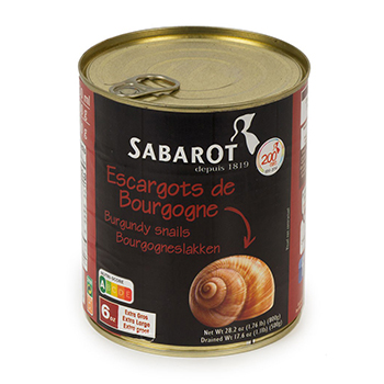 

Улитки Sabarot Бургундские консервированные 8 дюжин, Франция
