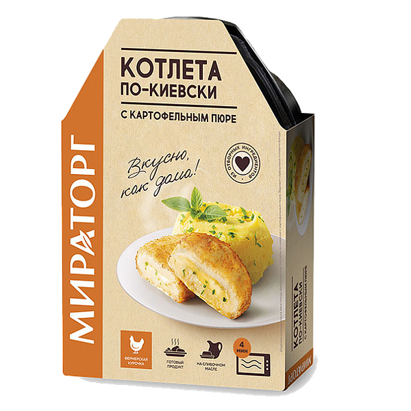 Котлета Мираторг По-киевски с картофельным пюре