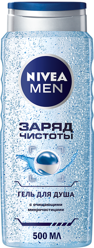 

Гель для душа мужской Nivea Заряд чистоты, 500 мл