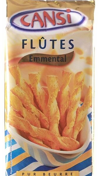 Палочки Cansi Flutes Fromage Emmental слоеные воздушные с сыром эмменталь