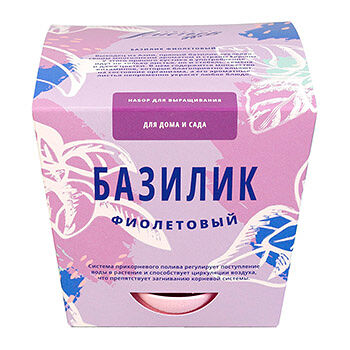 Набор для выращивания растений Тысяча листьев Базилик фиолетовый, Россия