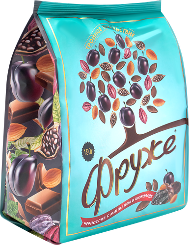 

Конфеты Фруже Чернослив с миндалем в шоколаде 190 г