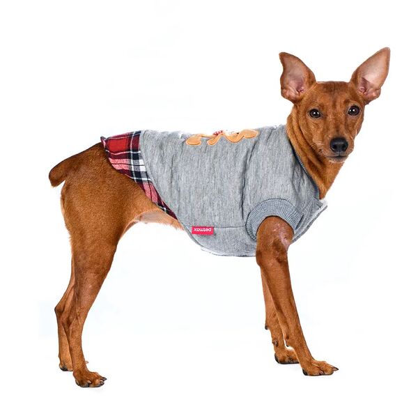 Толстовка для собак 3XL серый (унисекс)