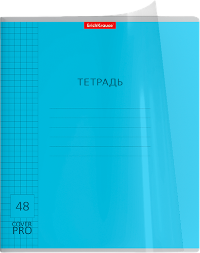 

Тетрадь ERICHKRAUSE Классика CoverPrо общая, А5+, 48 листов, в клетку, с пластиковой обложкой, Арт. 56384