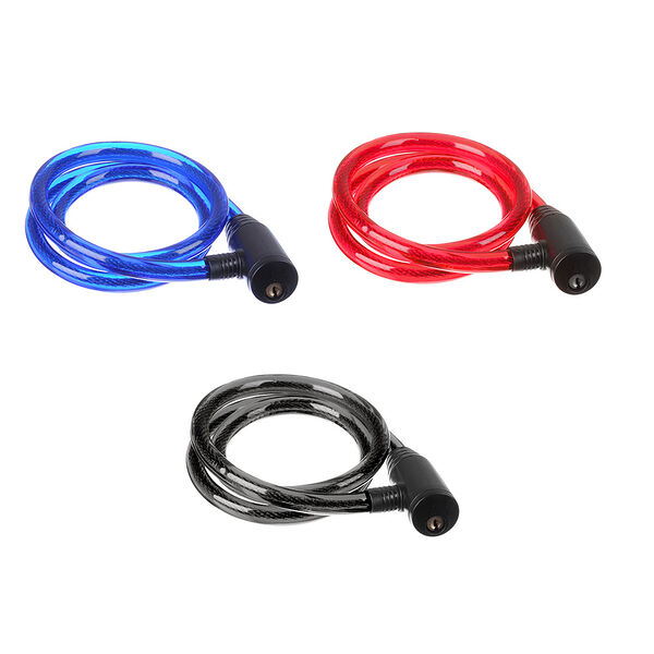 Vetta замок велосипедный противоугонный тросовый, металл, пвх, пластик, 12x1000мм цвет в ассортименте