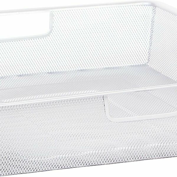 Корзина Larvij металл белая 555х410х85 мм