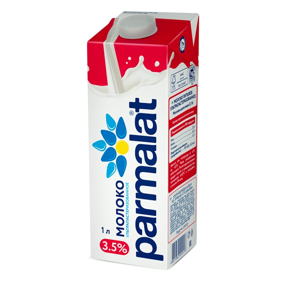 

Молоко ультрапастеризованное Parmalat 3.5% 1 л
