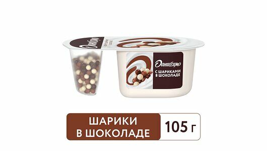 Йогурт Даниссимо Фантазия 6.9% с Хрустящими Шариками, 105 г