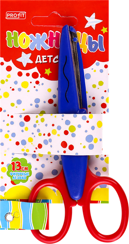 

Ножницы детские PROFIT 13см с фигурными лезвиями, в ассортименте Арт. НЖ-6757, 1 шт.