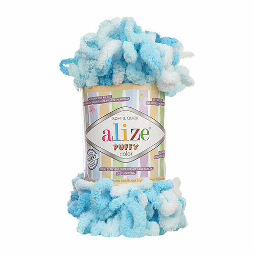 Пряжа Alize 'Puffy Color' 100г 9м (100% микрополиэстер)(5924 секционный)