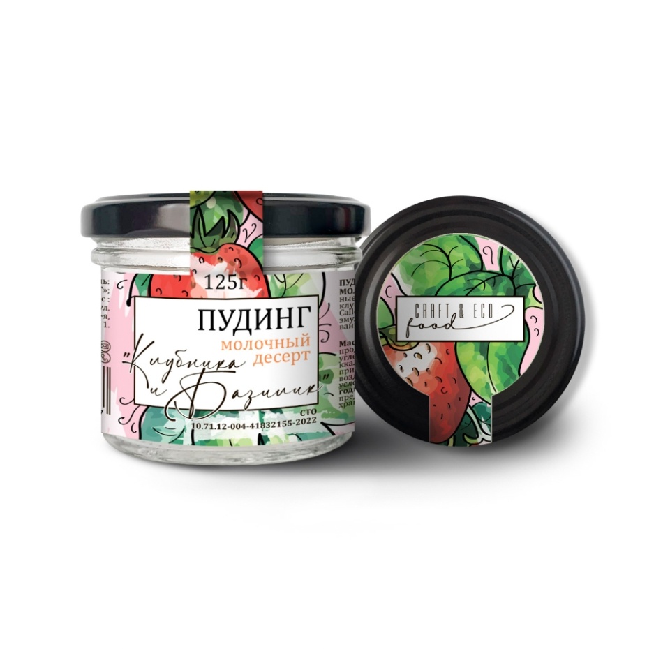 

Пудинг молочный Craft Eco Food клубника-базилик 20% 125 г