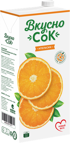 

Напиток сокосодержащий ВКУСНОСОК Апельсиновый, 1.93л