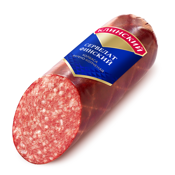 Колбаса варено-копченая Сервелат Финский ТМ Клинский