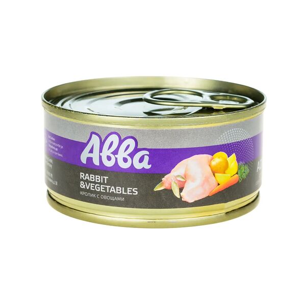 Консервы для собак мелких пород Кролик с овощами