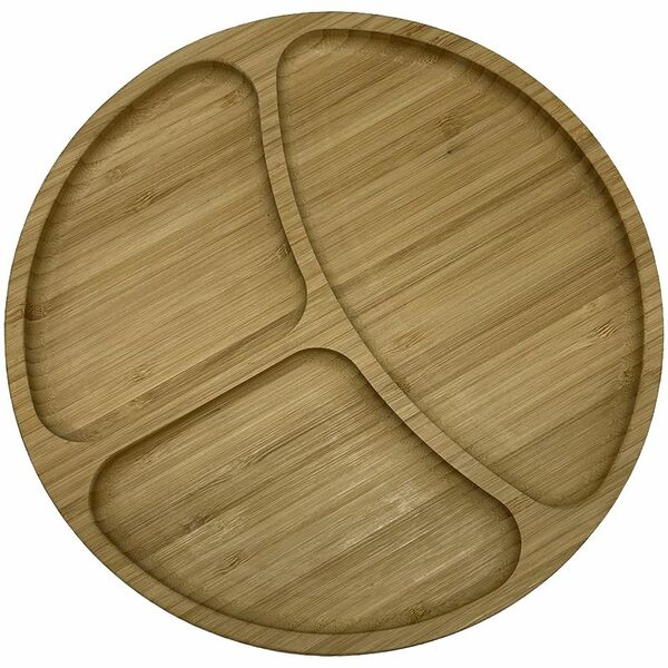 Менажница круглая бамбук, 26х26х2см