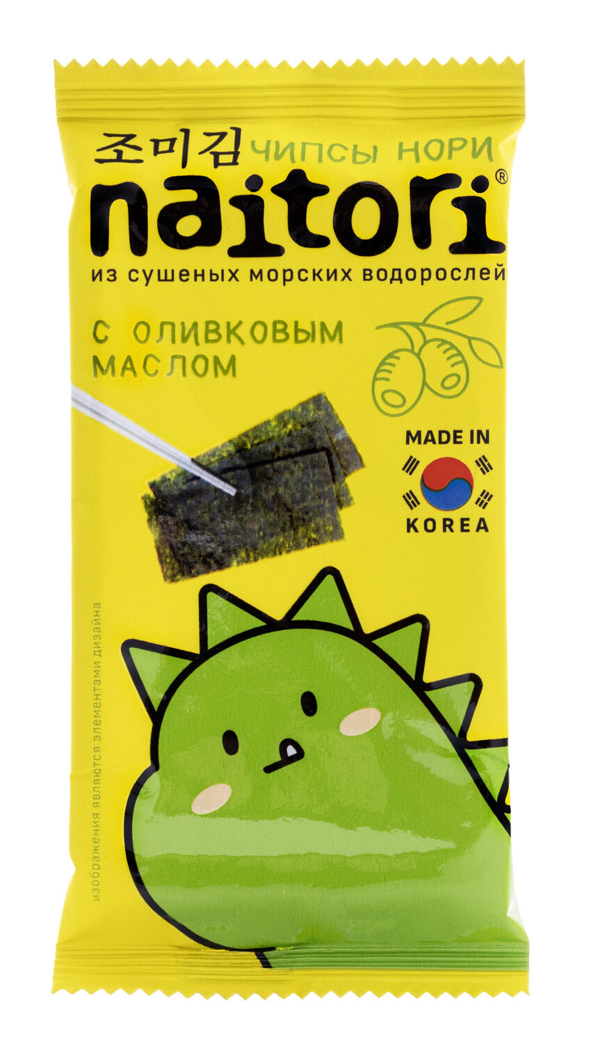 

Чипсы Naitori из морских водорослей с оливковым маслом 3 г