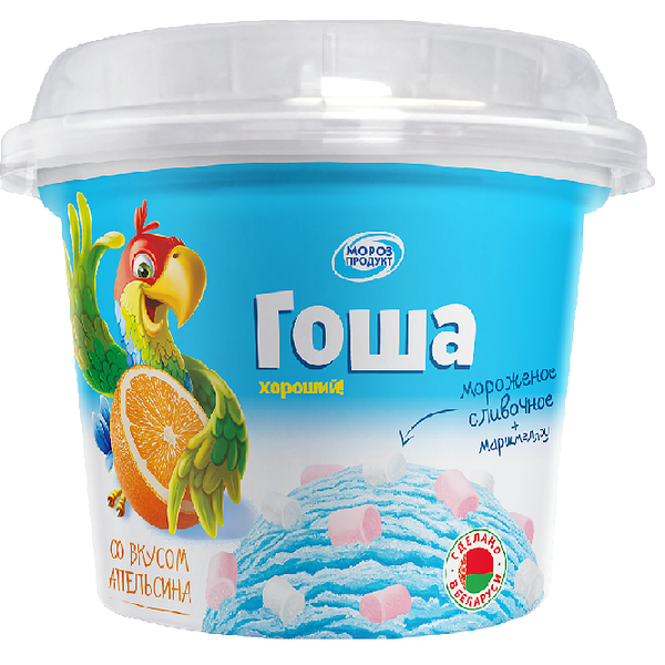 Мороженое Гоша сливочное со вкусом апельсина и маршмеллоу 95г