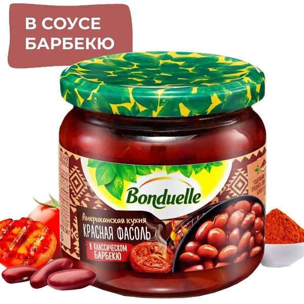 Фасоль Bonduelle красная в классическом барбекю 360г