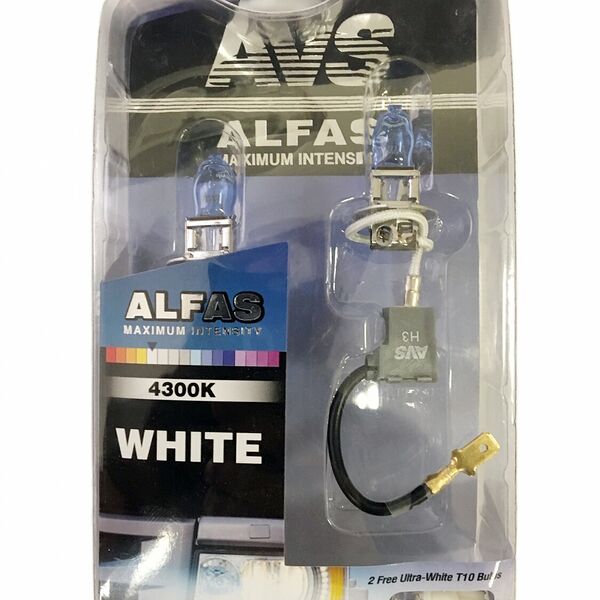 Газонаполненные лампы AVS ALFAS Maximum Intensity 4300К H3 24V 85W, комплект 2+2 (T-10) шт.