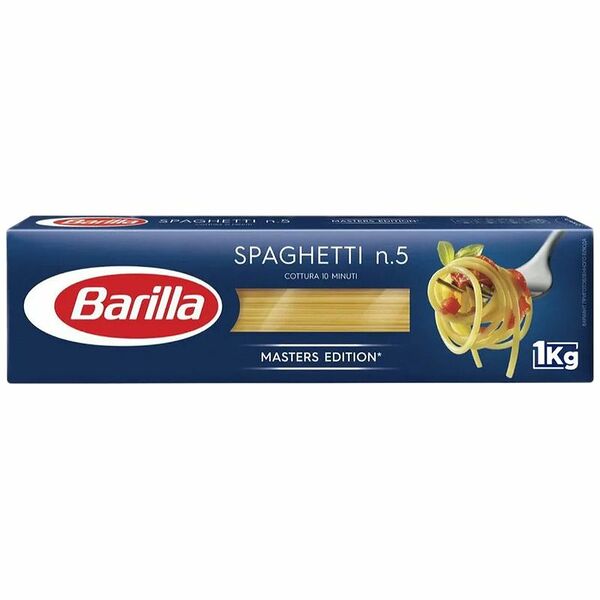 Спагетти Barilla №5 из твёрдых сортов пшеницы группа А высший сорт, 1 кг