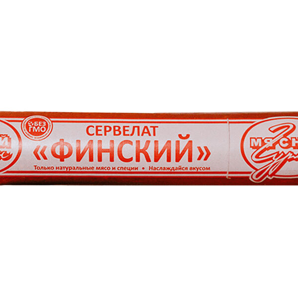 Колбаса варено-копченая Мясной гурман Сервелат Финский