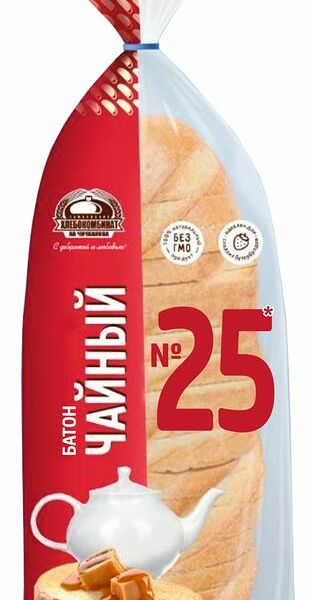 Батон Тамбовский ХК Чайный нарезка 300г