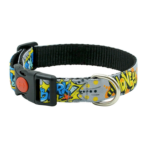 Ошейник Zooexpress ART LINE ГРАФФИТИ капрон фастекс для собак 22-35 см