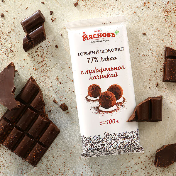 Шоколад горький 77% с трюфельной начинкой Мясновъ Буфет