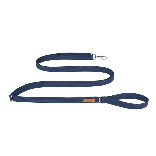 Поводок регулируемый Easy Fix Cotton M 160-300 x 2cm Темно-синий AMIPLAY