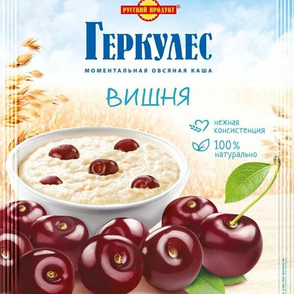 Каша овсяная Русский Продукт Геркулес с вишней, 35г
