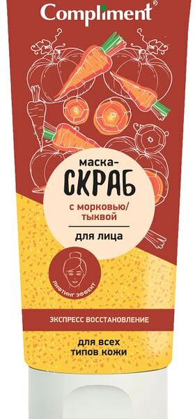 Маска-скраб для лица Сompliment Экспресс восстановление с морковью и тыквой 130мл