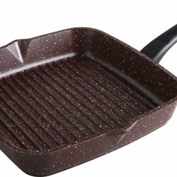 Сковорода для гриля бордовая, 26 см ТМ Любава 