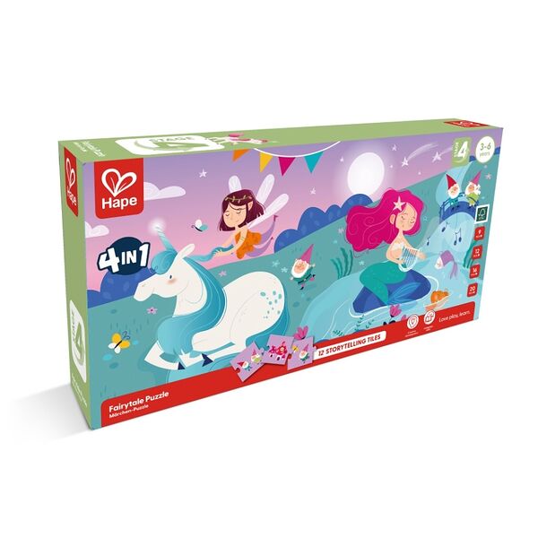 Пазл «Сказочные персонажи 4 в 1» 3+, Наре, 69 элементов, Китай