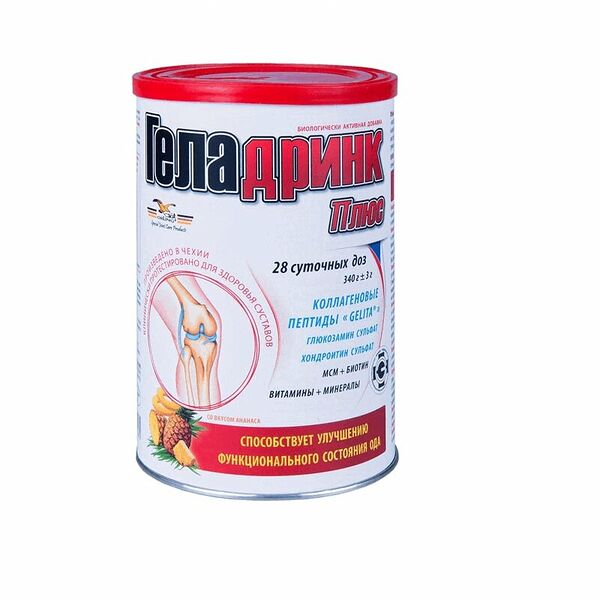 Геладринк Плюс порошок 340 г со вкусом ананаса