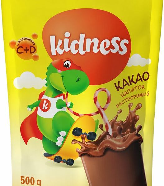 Какао-напиток Kidness растворимый с витаминами 500г