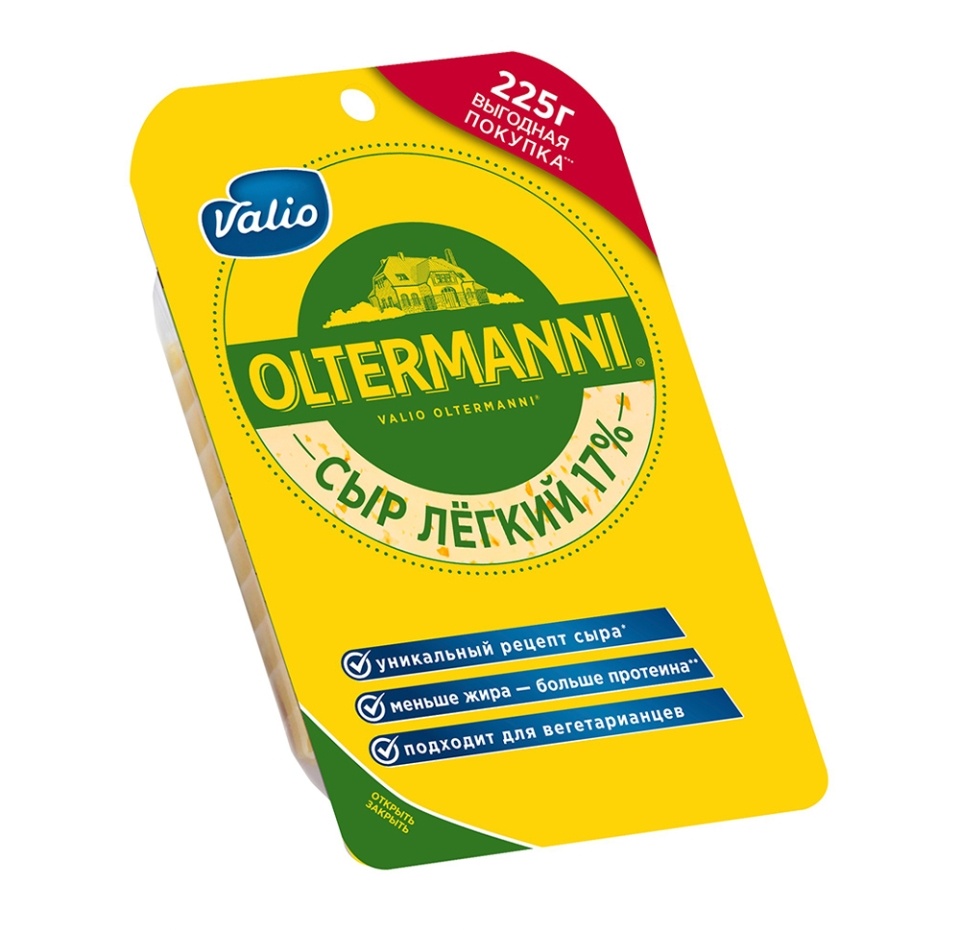 

Сыр Valio Oltermanni полутвердый легкий нарезка 17% 225 г