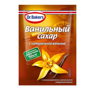 Сахар Dr.Bakers ванильный с натуральной ванилью 15г, Россия
