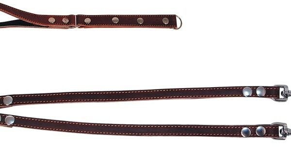 Сворка для собак Gamma кожаная с ручкой