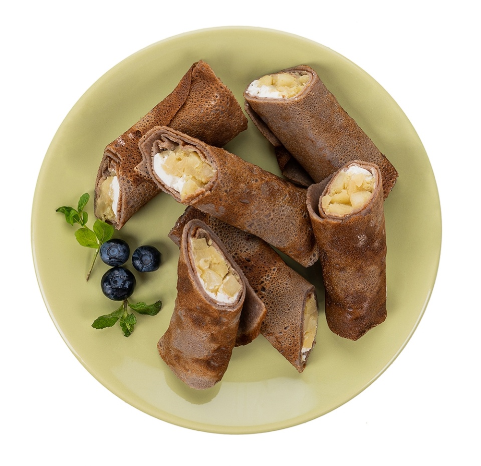 

Блины От бренд-шефа АВ черемуховые с яблоком и творожным сыром вес